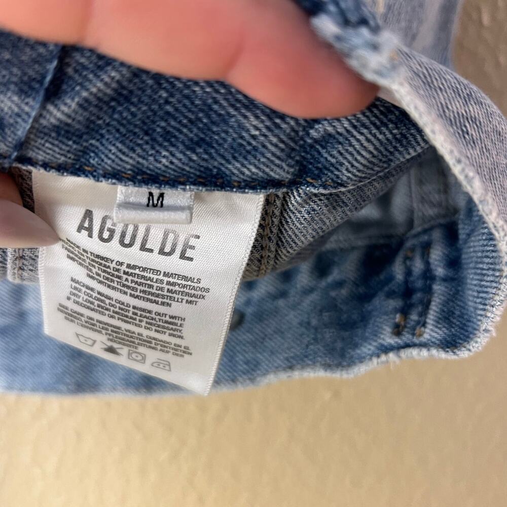 AGOLDE Leo Sleeveless Distressed Denim Vest Size M - Picture 6 of 7